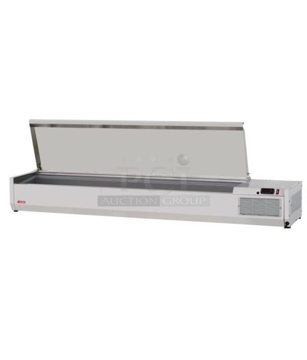Turbo Air CTST-1800-13-N stainless steel refrigerated rail, brand new, 115V, 1 phase, commercial countertop use.