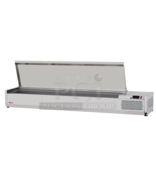 Turbo Air CTST-1800-13-N stainless steel refrigerated rail, brand new, 115V, 1 phase, commercial countertop use.