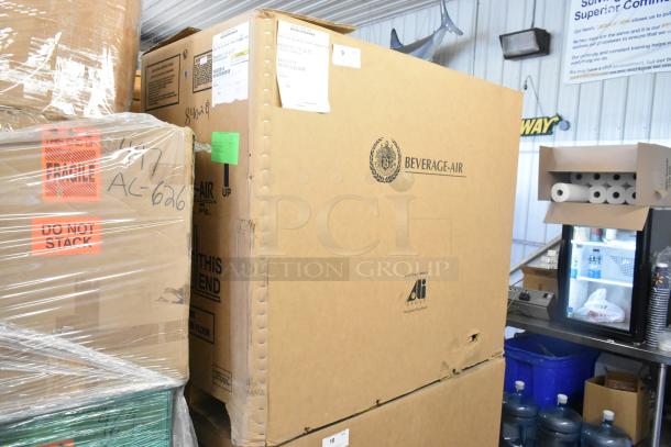 Brand new Beverage Air BB48HC-1-F-S-27 stainless steel undercounter cooler in original packaging. 115V, 1 phase.