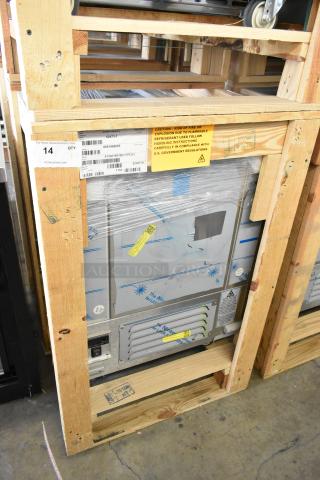 Brand new 2022 BKI 52473-1 stainless steel commercial freezer, on casters, 115 Volts, 1 Phase, factory packaging.