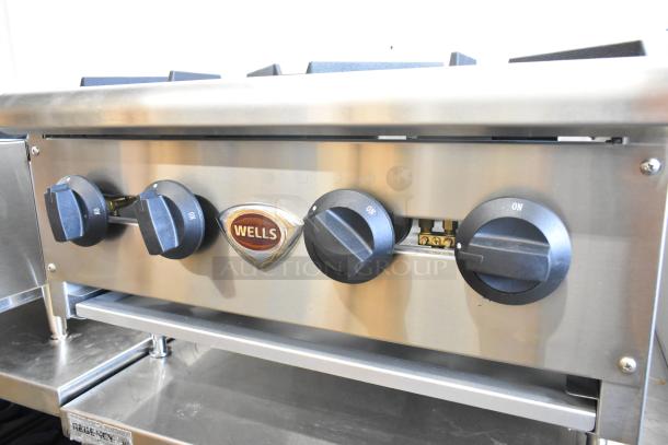 BRAND NEW! 2020 Wells HDHP-2430G Stainless Steel 4-Burner Range, Natural Gas, Commercial Countertop, pristine condition.
