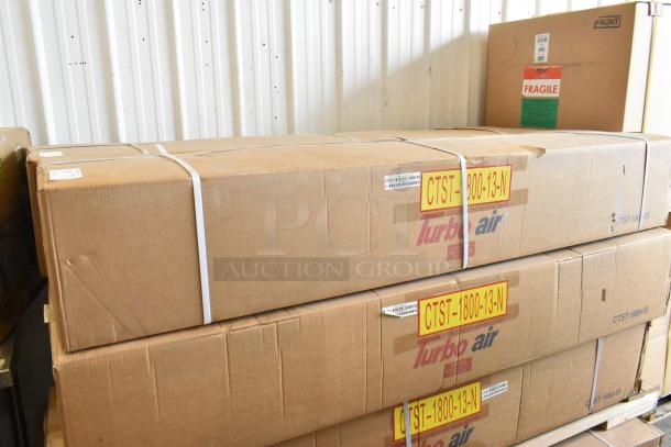BRAND NEW Turbo Air CTST-1800-13-N in box. Stainless steel refrigerated rail, 115V, 1 Phase, sealed packaging with labels.