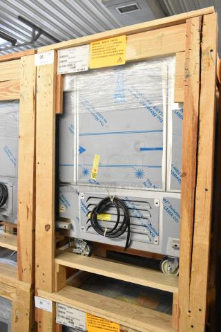 BRAND NEW 2022 BKI 52473-1 stainless steel commercial freezer on casters, 115V, 1 Phase, in shipping crate.