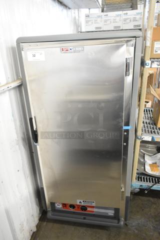 Brand new Metro C537-HFS-U-GY heated holding cabinet, 2025 model, solid door, commercial casters, 120V, 1 phase.