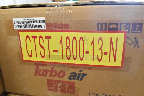 Turbo Air CTST-1800-13-N stainless steel countertop refrigerated rail, 115V, 1 Phase, brand new, in original packaging.