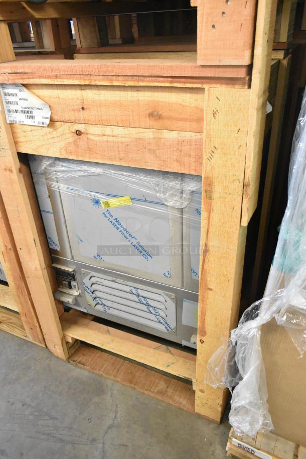 BRAND NEW 2021 BKI 52473-1 Stainless Steel Commercial Freezer, 115 Volts, 1 Phase, on casters, in original packaging.