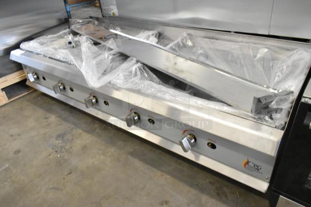 BRAND NEW CPG GM-CPG-60-NL 60" stainless steel natural gas griddle, manual controls, 150,000 BTU, slight dents.