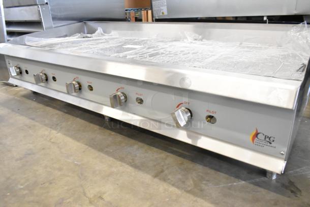 BRAND NEW: 2024 Cooking Performance Group CPG GM-CPG-60-NL 60" Natural Gas Griddle, Stainless Steel, 150,000 BTU, Manual Controls.
