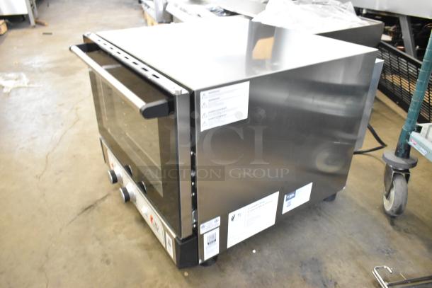 Brand new Cooking Performance Group CPG 351COHT3A stainless steel electric convection oven, 3 tray capacity, moisture injection.