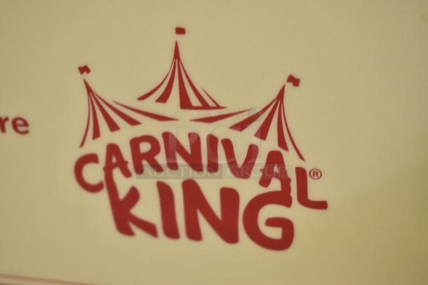 Carnival King logo on off-white background for model 382TCM16DBL stainless steel 16" dual non-stick crepe maker.