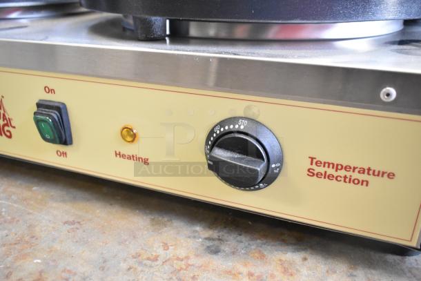 BRAND NEW 2024 Carnival King 382TCM16DBL 16" Dual Non-Stick Crepe Maker, stainless steel, temperature controls, 208/240V.