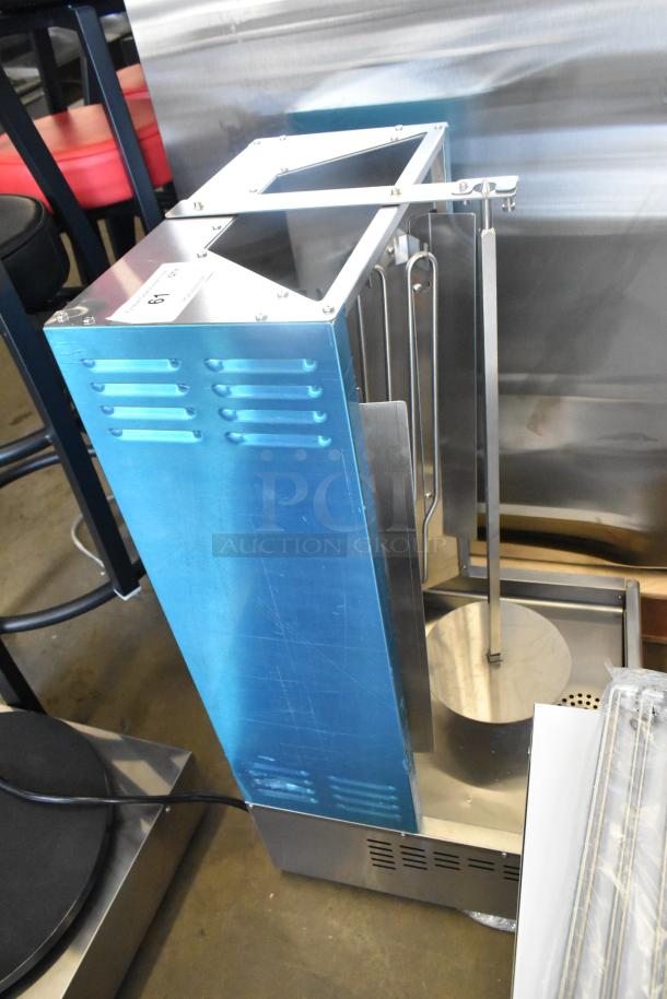 Brand new 2024 Avantco 177VBE102M stainless steel vertical broiler, 65 lb capacity, electric, 208/240V, 1 Phase.