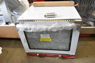 Avantco 177CO28M stainless steel countertop convection oven. New with broken glass door. 2.3 cu. ft., 208/240V, 1 phase.