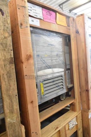 BKI 52473-1 stainless steel commercial freezer, brand new, 2022 model, on casters, 115 volts, 1 phase, in wooden crate.