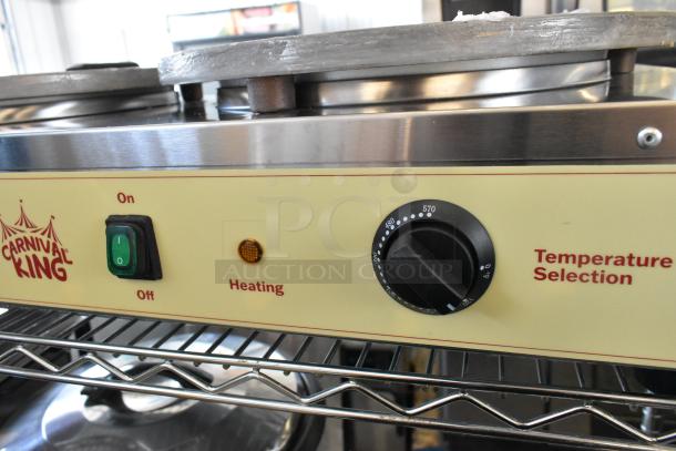BRAND NEW! 2024 Carnival King 382CM16DBL Dual Crepe Maker. Stainless steel, scratch, and dent. 16", 208/240V, 1 Phase.