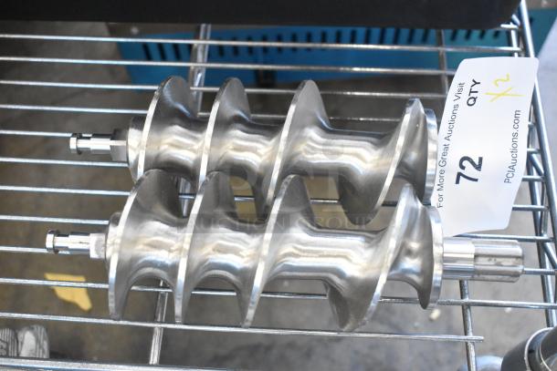 Brand new Backyard Pro Butcher #32 Grinder Auger, model 554BSG32AUGR, stainless steel, minor scratches. Qty 2.