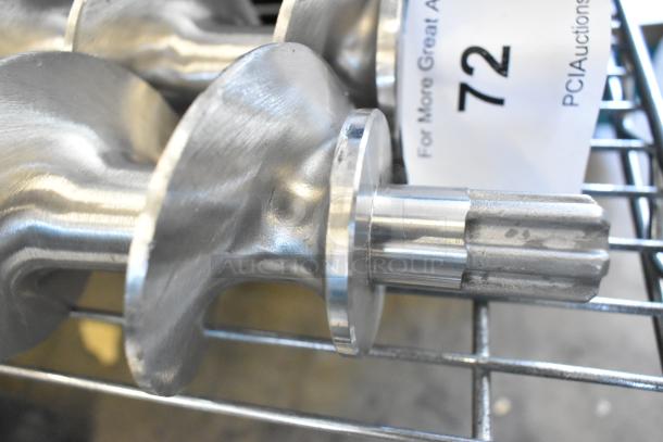 2 Backyard Pro Butcher 554BSG32AUGR augers, new scratch and dent condition, for BSG32 meat grinders. Tag marked "72".