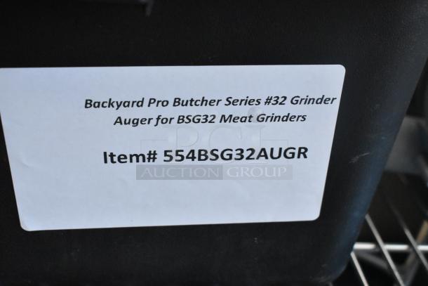 Brand new Backyard Pro Butcher #32 Grinder Auger, item #554BSG32AUGR, fits BSG32 meat grinders, scratch and dent.