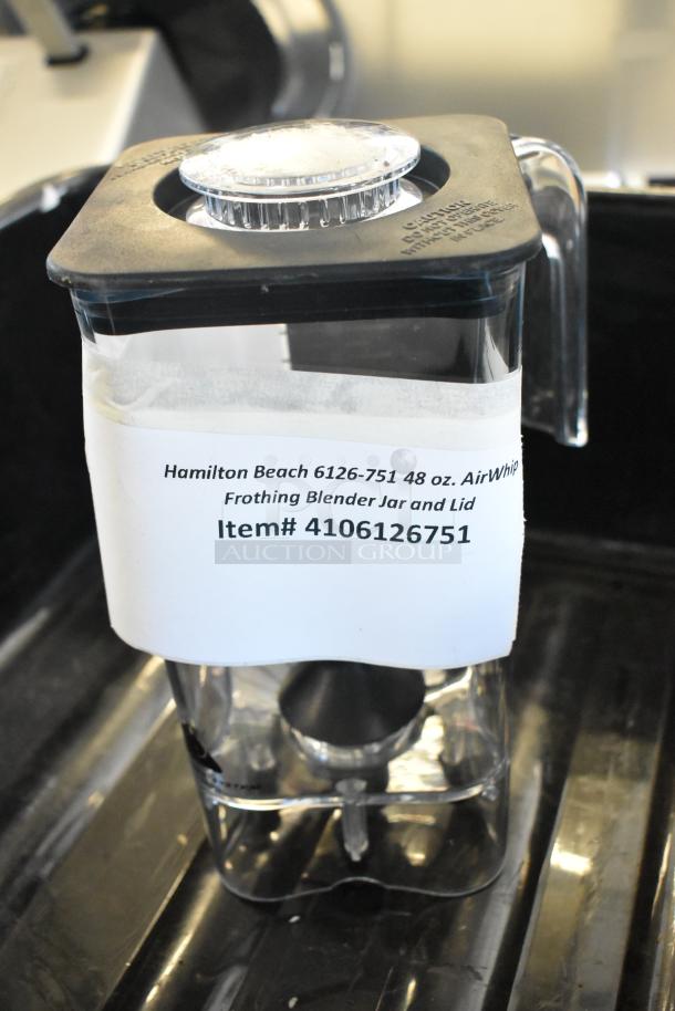 Hamilton Beach 6126-751 48 oz. AirWhip Frothing Blender Jar with lid, labeled item# 4106126751, brand new condition.