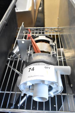 Brand new Nidec pump, 115 volts, 1 phase. Minor scratches and dents visible. Auction tag number 74 attached.