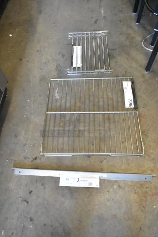 3 brand new Blodgett components: HP38913 gasket retainer, HP20246 wire rack, HP31311 rack support set. Scratch and dent.