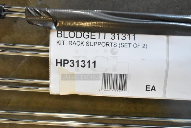 Blodgett 31311 Rack Support set. Brand new condition, labeled "Kit, Rack Supports (Set of 2)". Barcoded and tagged.