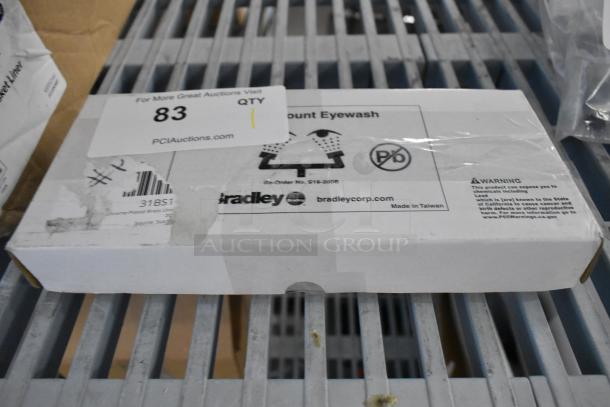 BRAND NEW Bradley Chrome-Plated Brass Eyewash S19-200B in box. Box shows scratch and dent. Model: 31BS19200B.