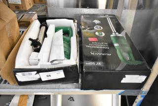 Two AvaMix heavy-duty immersion blenders in boxes. Models IBHD18 and IBHD21, 1 1/4 hp, variable speed, new condition.