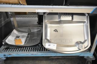 Brand new Elkay EZSDWS_1G metal wall mount water fountain with water bottle filling attachment, minor scratches.