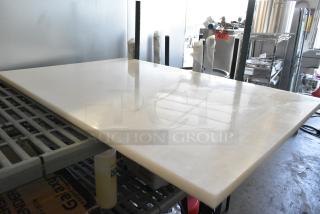 Brand new white cutting board, minor scratches. Durable, ideal for kitchen use. High-quality material. Size: large.