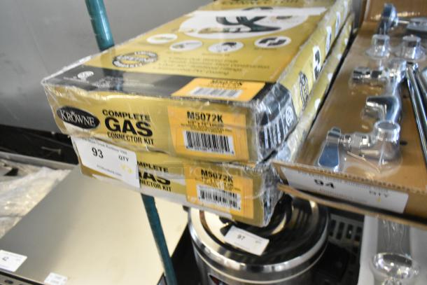 New Krowne M5072K 72" Mobile Gas Connector Hose Kit, 1/2" diameter, visible packaging with product labels.
