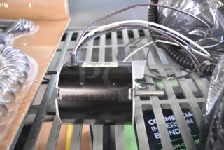 BRAND NEW SCRATCH AND DENT East West YDK80/35-4-50A Motor, 115V, 1 Phase, attached wires, barcode label visible.