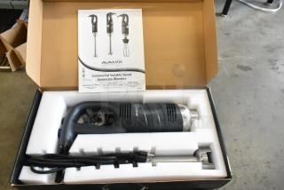 Brand new AvaMix 928IBMD10 10" immersion blender, medium-duty, variable speed, 120V, scratch and dent condition.
