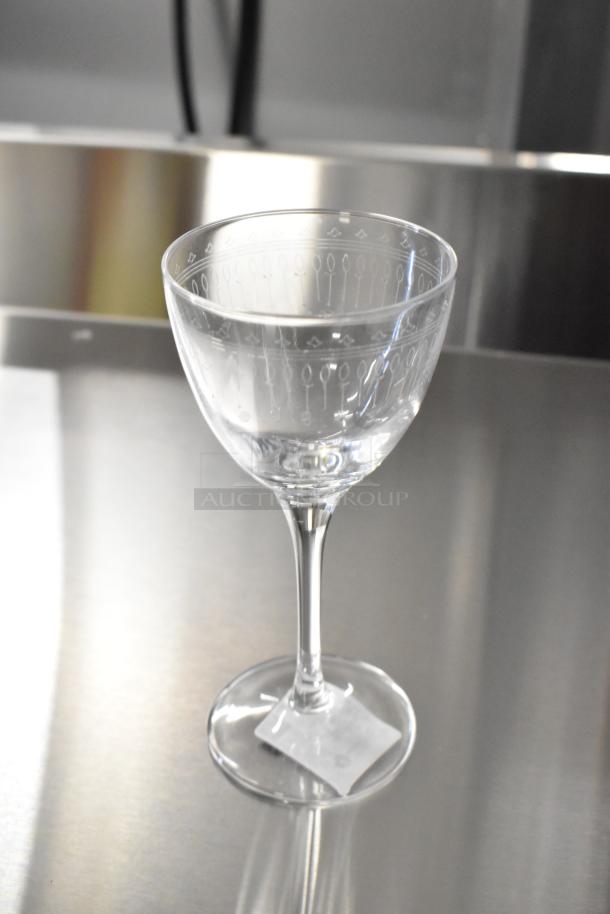 10 boxes of Bormioli Rocco Bartender Nick & Nora glasses, minor scratches, each box contains 6 glasses, brand new.
