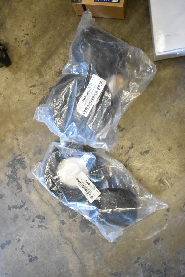 Plastic-wrapped new items including Tripp Lite N252-048 rack mount, PFA137 camera mounts, Mobile Mark LTM702 antenna.