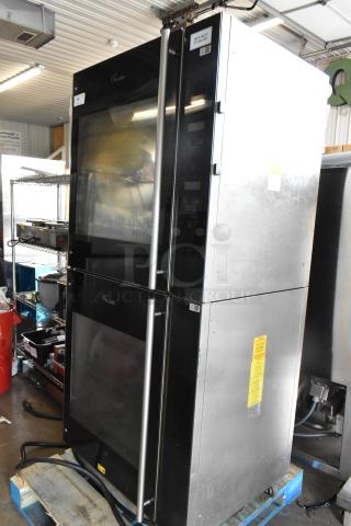 Fri-jado TDR 7 P stainless steel commercial rotisserie oven. Electric 208V, 3-phase. Visible control panel and product label.