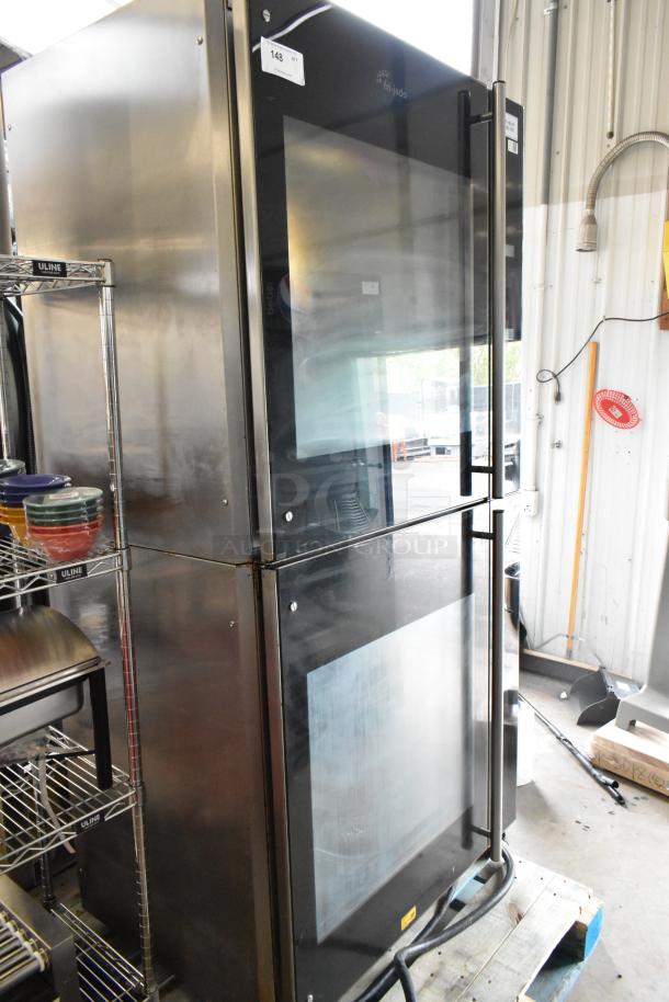 2 Fri-jado TDR 7 P stainless steel rotisserie ovens, 208V, 3-phase, electric. Clean condition, commercial use.
