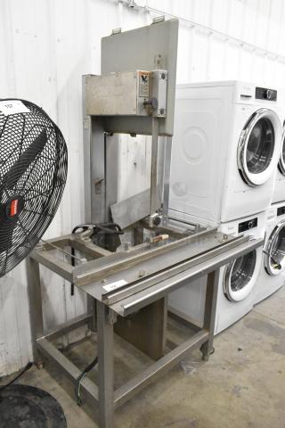 Hobart 6801 Metal Commercial Floor Style Meat Saw. 200-230 Volts, 3 Phase. - Item #1204428