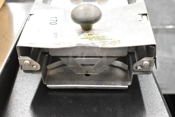 Prince Castle Stainless Steel Bagel Saber, commercial-grade, used condition, with visible identification label "170".