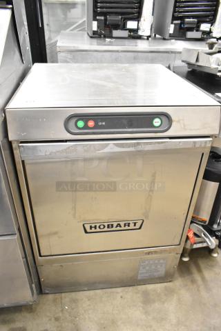 Hobart LXIH Stainless Steel Commercial Undercounter Dishwasher, 120/208V, 1 Phase, visible control panel, lightly used condition.