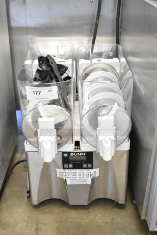 Bunn Stainless Steel Commercial Countertop 2 Hopper Slushie Machine. No Lids. 115 Volts, 1 Phase. - Item #1204513