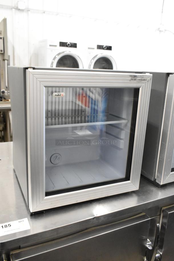 Indel B Iceberg 20 PV Metal Mini Cooler Merchandiser, 115V, 1 Phase, with a glass door and adjustable shelving.