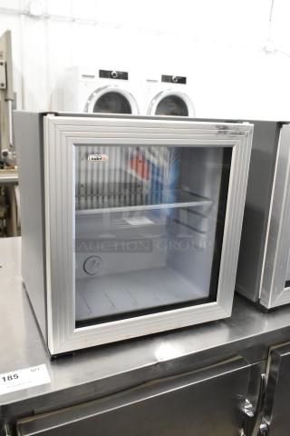 Indel B Iceberg 20 PV Metal Mini Cooler Merchandiser, 115V, 1 Phase, with a glass door and adjustable shelving.