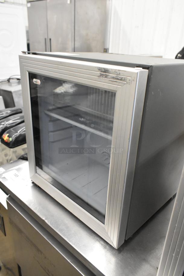 Indel B Iceberg 20 PV Metal Mini Cooler Merchandiser, silver frame, glass front, 115V, 1 phase, good condition.
