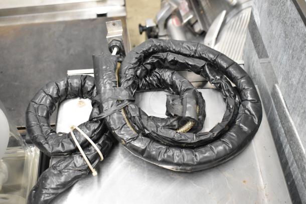 2021 Automatic Bar Controls JT-NITCOM-L nitro beverage dispenser components, showing wrapped hoses and connectors.