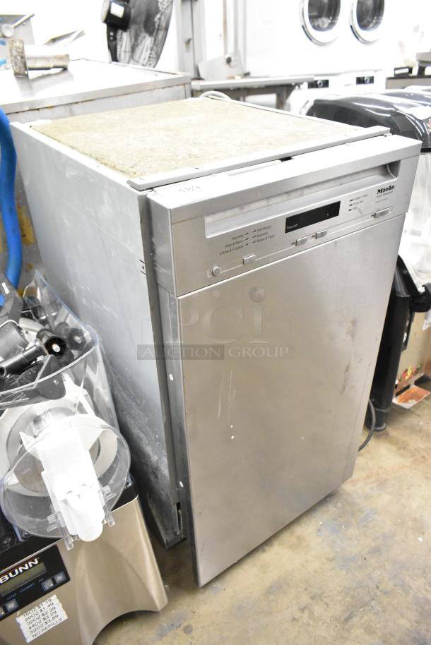 Miele G4700SCi stainless steel undercounter dishwasher in good condition, 120 Volts, 1 Phase, visible control panel.