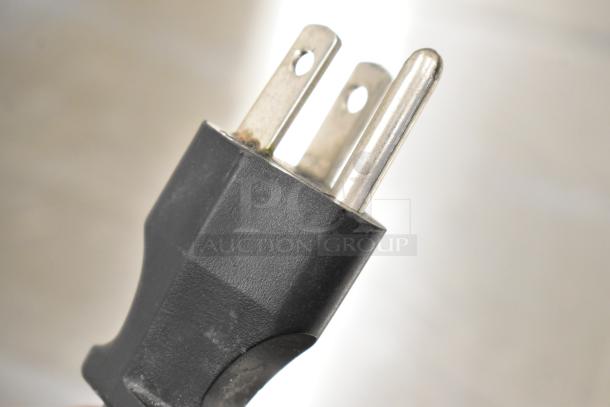 Bunn Stainless Steel Commercial Slushie Machine plug. 115 volts, 1 phase, no lids, visible hopper damage.
