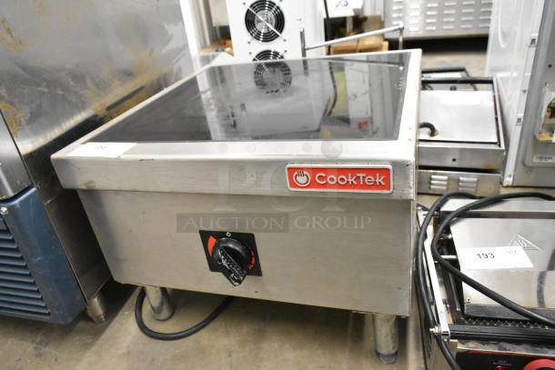 2021 CookTek MSP7000-200 stainless steel induction range, single burner, 208V, used, with control knob and brand logo.