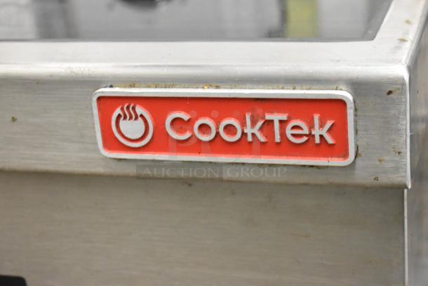 CookTek MSP7000-200 stainless steel induction range, 208V, single burner, commercial use, visible CookTek logo.