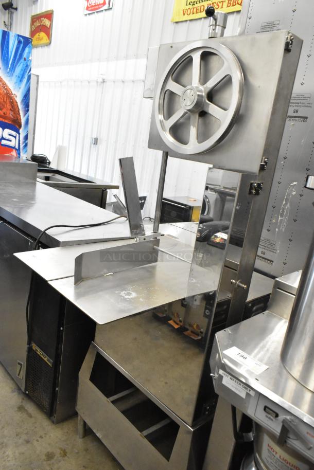 Thunderbird TMS-3600 metal commercial floor meat saw, 220V, 1-phase, sturdy construction, excellent condition.